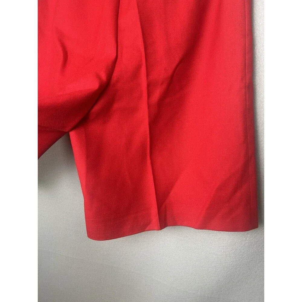 VTG Giorgio Sant'Angelo Shorts Womens Red Wool High Rise Pleated Bermuda Sz 12 - Picture 4 of 7